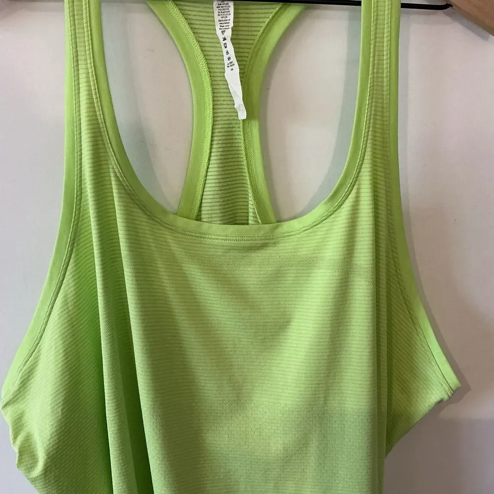 Lululemon Swiftly Tech Racerback Tank Top 2.0 Race Length Neon Green Size 20